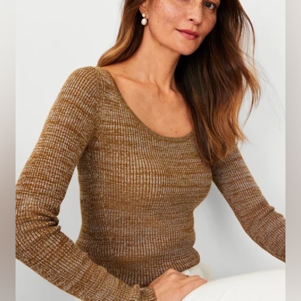 Sparkle scoop neck sweater